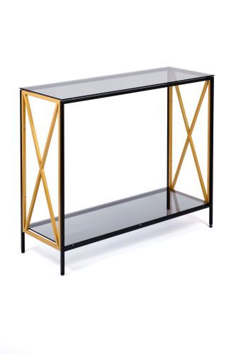 Консольный стол 1031-CB_G grey черный муар, золотой AllConsoles 100x35x80