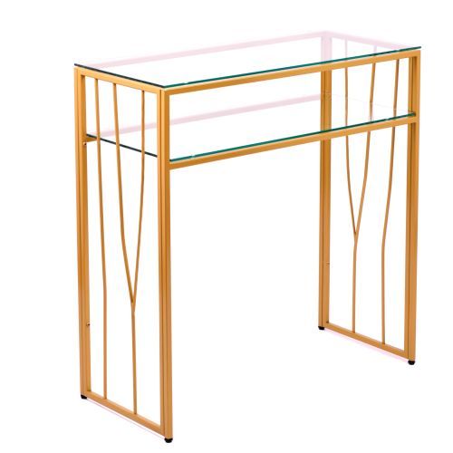 Консольный стол 1123-CG clear золотой AllConsoles 80x35x80
