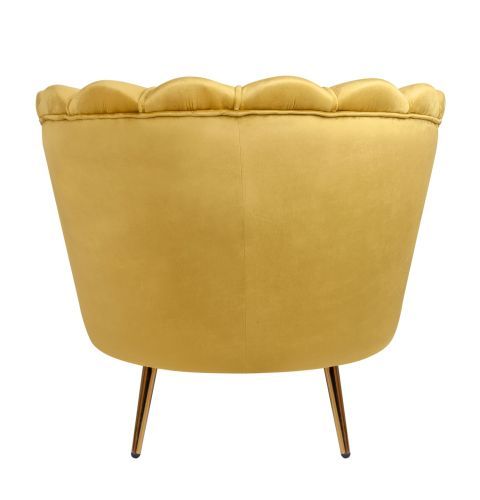 Кресло ракушка Pearl yellow желтый 75*75*85 см фото 4