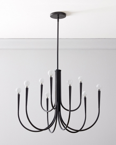 Чёрная люстра "Свуп" фото 8