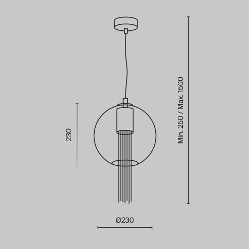 Подвесной светильник Maytoni P095PL-01BZ1 фото 8