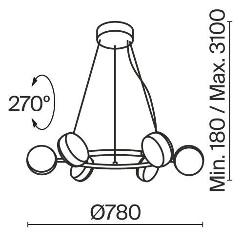 Подвесной светильник Maytoni MOD299PL-L60BC3K фото 6