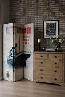 Ширма Титаник BS11505 (3 секции), иск. холст, 120×2×180 см