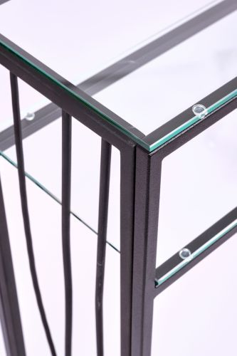 Консольный стол 1124-CB clear черный муар AllConsoles 80x25x80 фото 4