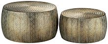 Столики интерьерные Мадагаскар, набор 2 предмета 60х60х32; 50х50х25см