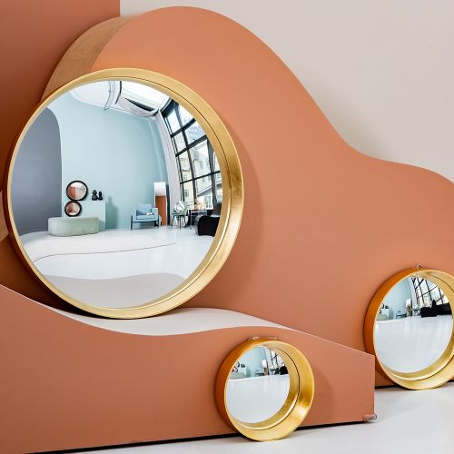 Зеркало декоративное настенное «Хогард Голд» (версия S) (fish-eye) фото 7