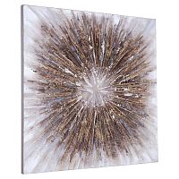 Фактурная картина в нежных тонах с абстрактным рисунком 80 x 3 x 80 см