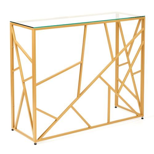 Консольный стол 1051-CG clear золотой AllConsoles 100x35x80