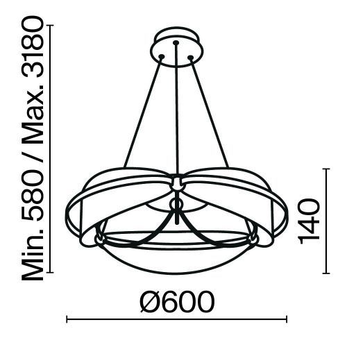 Подвесной светильник Maytoni MOD281PL-L45BS3K фото 5