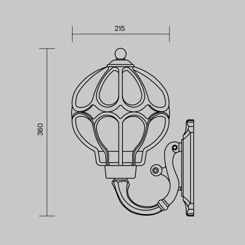 Уличный настенный светильник Outdoor O024WL-01G фото 8
