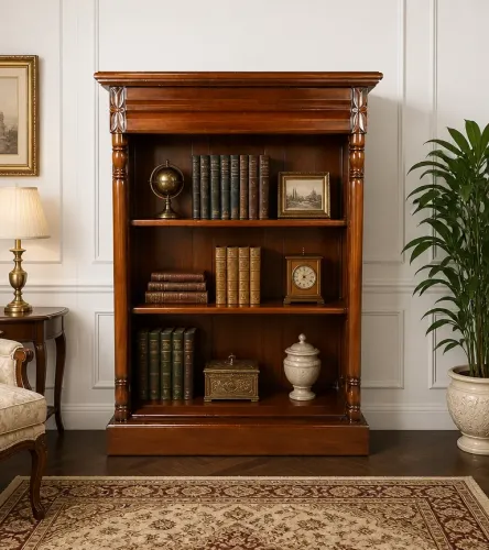 Стеллаж книжный из массива A132 Шератон (орех, 90х35х120 см)