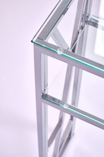 Консольный стол 1094-CS clear серебряный AllConsoles 80x25x80 фото 3