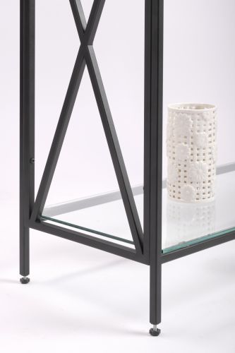 Консольный стол 1031-CB clear черный муар AllConsoles 100x35x80 фото 5