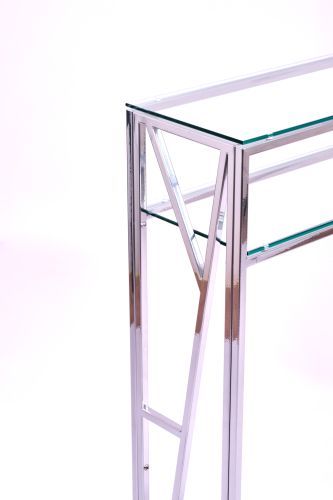 Консольный стол 1094-CS clear серебряный AllConsoles 80x25x80 фото 5