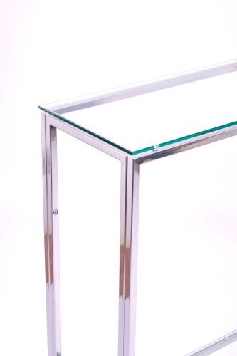Консольный стол 1082-CS clear серебряный AllConsoles 100x25x80 фото 4