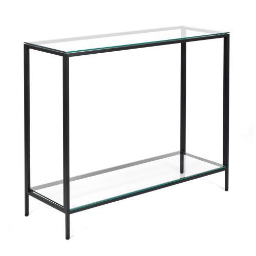 Консольный стол 1081-CB clear черный муар AllConsoles 100x35x80