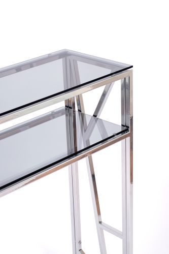 Консольный стол 1092-CS grey серебряный AllConsoles 100x25x80 фото 4
