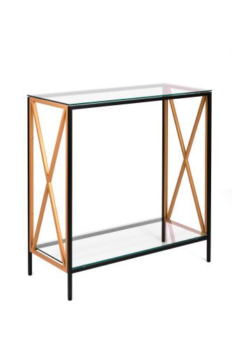 Консольный стол 1033-CB_G clear черный муар, золотой AllConsoles 80x35x80 фото 6