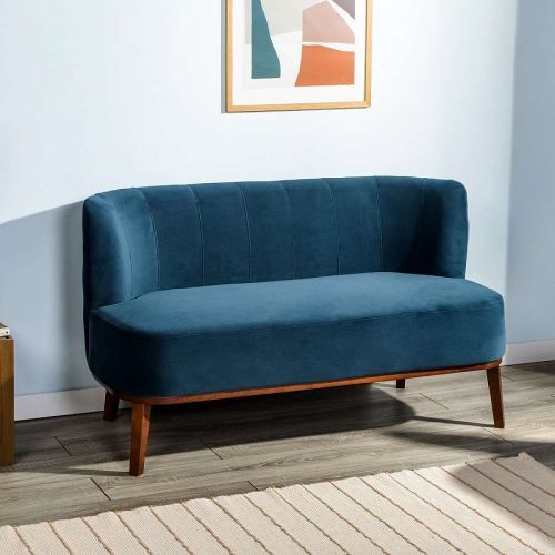 Диван в скандинавском стиле Diag blue 75*62*132 см фото 11