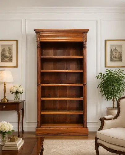 Стеллаж книжный из массива BSAH-M (орех, 92х33х180 см)