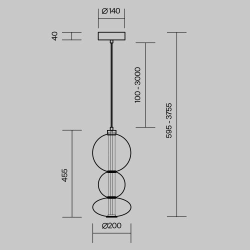 Подвесной светильник Maytoni MOD307PL-L24B3K фото 12