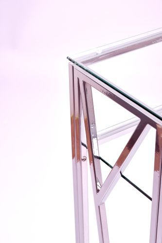 Консольный стол 1092-CS clear серебряный AllConsoles 100x25x80 фото 3
