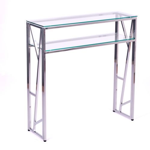 Консольный стол 1094-CS clear серебряный AllConsoles 80x25x80