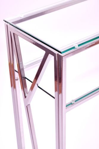 Консольный стол 1092-CS clear серебряный AllConsoles 100x25x80 фото 2