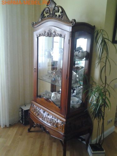 DCAC-03 Витрина в гостиную для посуды, орех 198*50*100 см фото 2