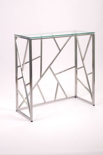 Консольный стол 1053-CS clear серебряный AllConsoles 80x35x80