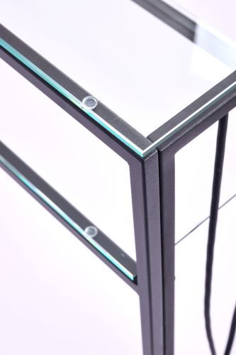 Консольный стол 1124-CB clear черный муар AllConsoles 80x25x80 фото 5