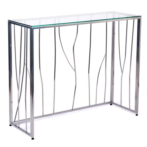 Консольный стол 1021-CS clear серебряный AllConsoles 100x35x80