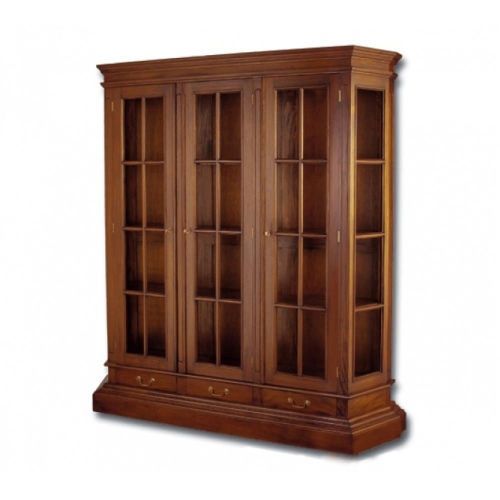 DCPBD3-M Шкаф-витрина  для посуды и книг 193*43*175 см, орех