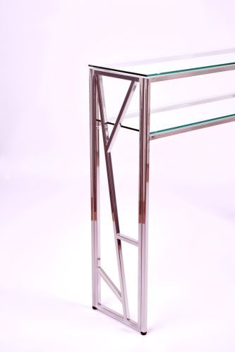 Консольный стол 1092-CS clear серебряный AllConsoles 100x25x80 фото 9