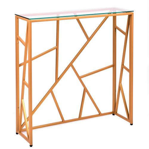 Консольный стол 1054-CG clear золотой AllConsoles 80x25x80