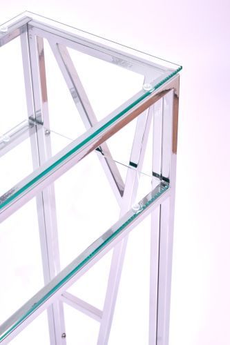 Консольный стол 1094-CS clear серебряный AllConsoles 80x25x80 фото 4