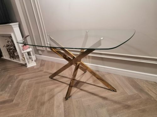 Стол обеденный Элис Рэк DT2850А,160х90х75 см, прозрачный фото 3