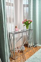 Консольный стол 1052-CS grey серебряный AllConsoles 100x25x80