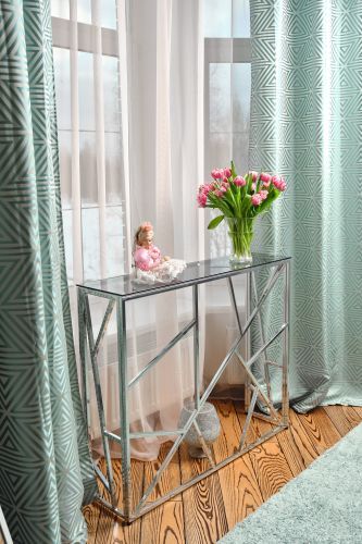 Консольный стол 1052-CS grey серебряный AllConsoles 100x25x80