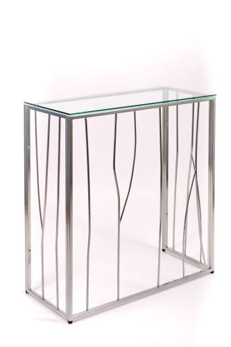 Консольный стол 1023-CS clear серебряный AllConsoles 80x35x80 фото 5