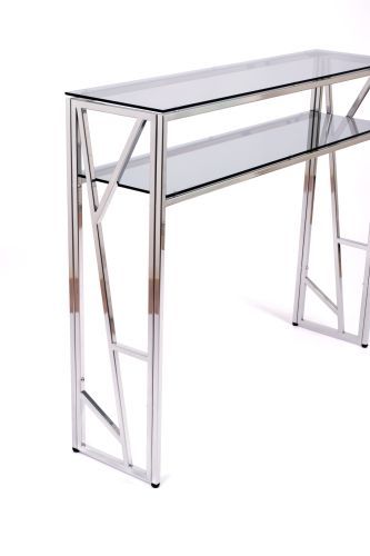 Консольный стол 1092-CS grey серебряный AllConsoles 100x25x80 фото 3