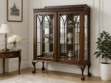 Витрина для гостиной Chippendale DCSCD2-M (орех, 109х31х131 см)