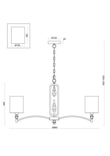 Подвесной светильник Freya FR1007PL-08N фото 3