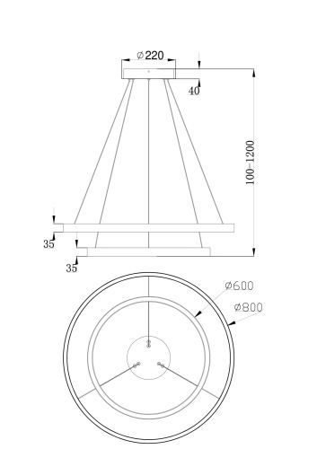 Подвесной светильник Maytoni MOD058PL-L74BS4K фото 3