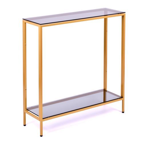 Консольный стол 1084-CG grey золотой AllConsoles 80x25x80