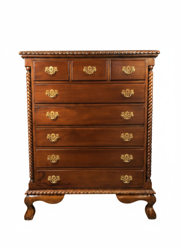 CT11 Комод Chippendale из массива красного дерева Mahogany, 8 ящиков 130*50*105 см фото 5