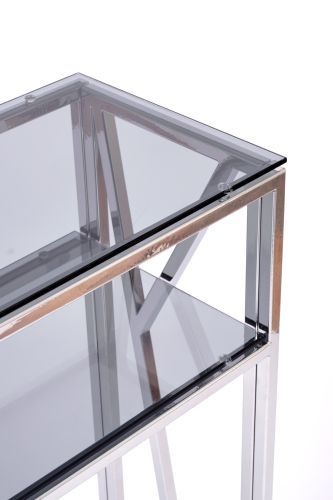 Консольный стол 1092-CS grey серебряный AllConsoles 100x25x80 фото 5