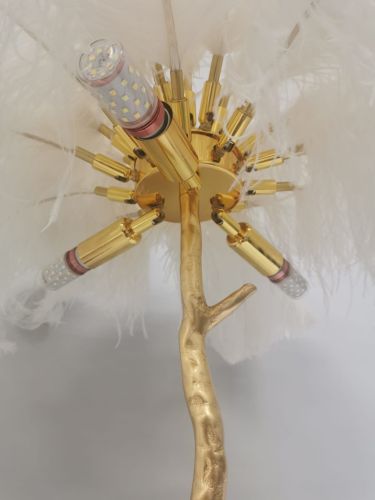 Лампа настольная с перьями  FEATHER LAMP, Цвет: белый фото 3