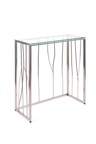 Консольный стол 1023-CS clear серебряный AllConsoles 80x35x80