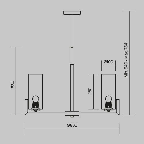 Подвесной светильник Maytoni MOD089PL-10BS фото 3